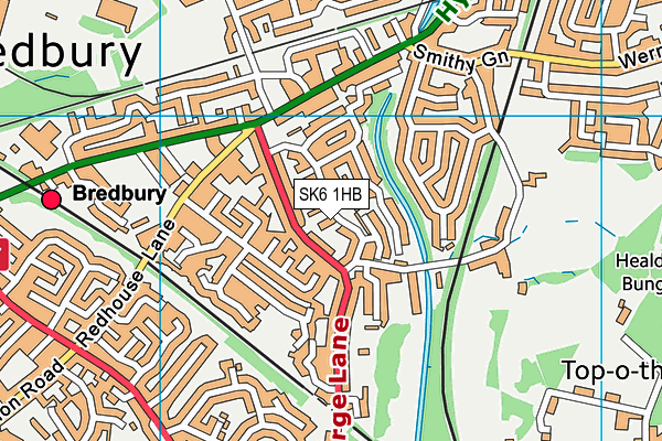 SK6 1HB map - OS VectorMap District (Ordnance Survey)