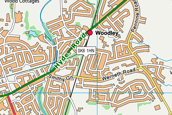 SK6 1HN map - OS VectorMap District (Ordnance Survey) SK6 1HN map - OS VectorMap District (Ordnance Survey)