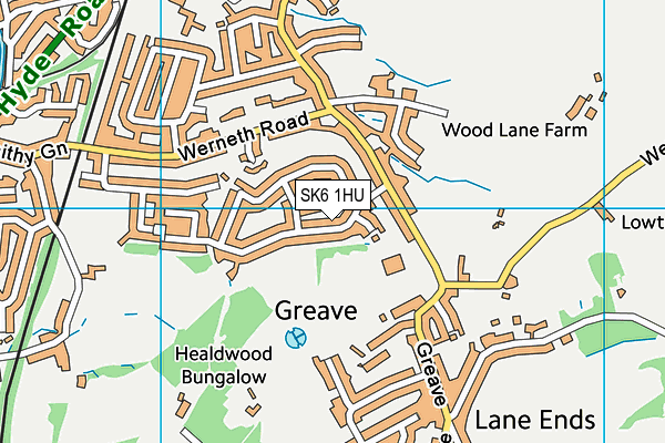 SK6 1HU map - OS VectorMap District (Ordnance Survey)