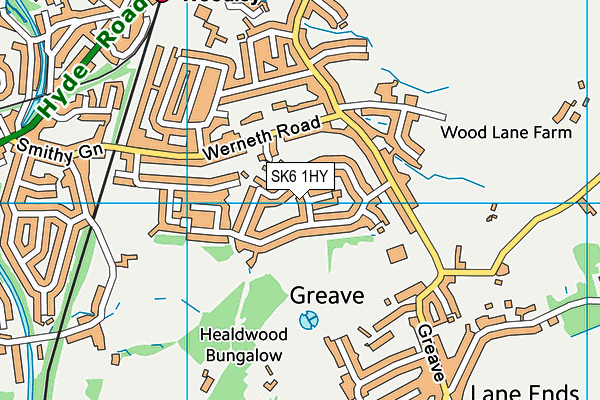 SK6 1HY map - OS VectorMap District (Ordnance Survey)