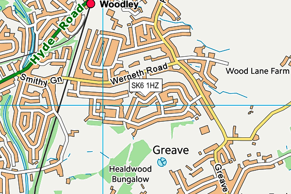 SK6 1HZ map - OS VectorMap District (Ordnance Survey)