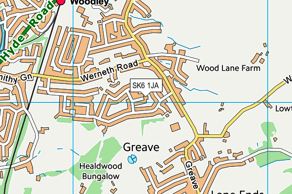 SK6 1JA map - OS VectorMap District (Ordnance Survey) SK6 1JA map - OS VectorMap District (Ordnance Survey)