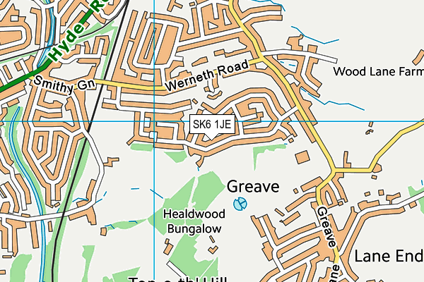 SK6 1JE map - OS VectorMap District (Ordnance Survey)