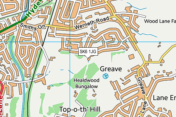 SK6 1JG map - OS VectorMap District (Ordnance Survey)