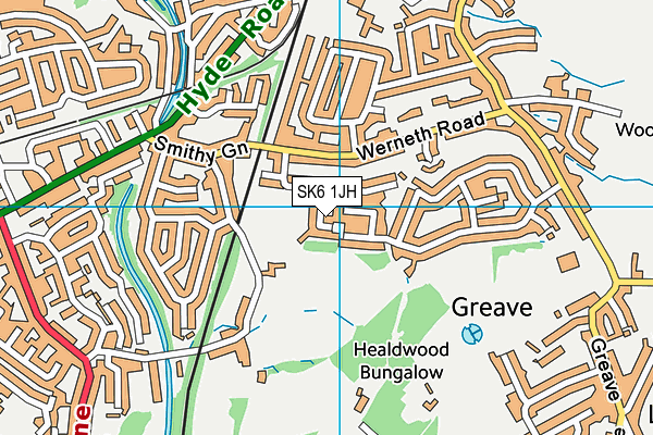 SK6 1JH map - OS VectorMap District (Ordnance Survey)