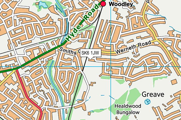 SK6 1JW map - OS VectorMap District (Ordnance Survey)