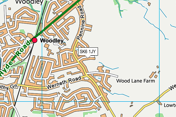 SK6 1JY map - OS VectorMap District (Ordnance Survey)
