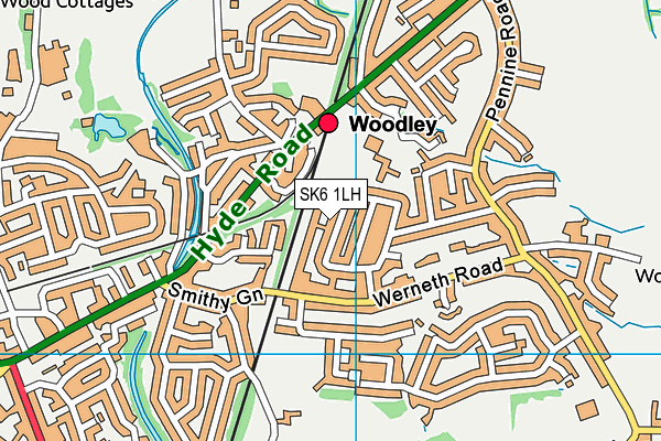 SK6 1LH map - OS VectorMap District (Ordnance Survey)