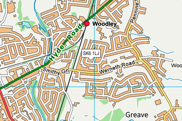 SK6 1LJ map - OS VectorMap District (Ordnance Survey)