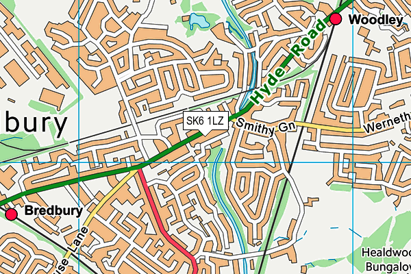 SK6 1LZ map - OS VectorMap District (Ordnance Survey)
