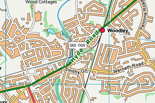 SK6 1NW map - OS VectorMap District (Ordnance Survey) SK6 1NW map - OS VectorMap District (Ordnance Survey)