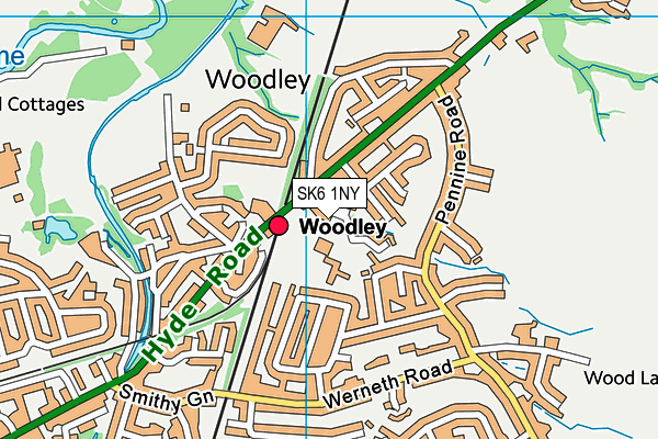 SK6 1NY map - OS VectorMap District (Ordnance Survey)