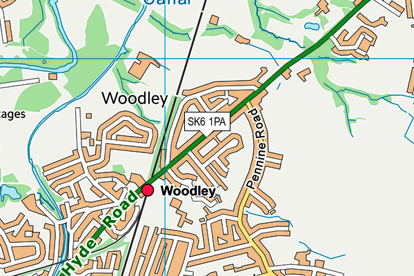 SK6 1PA map - OS VectorMap District (Ordnance Survey) SK6 1PA map - OS VectorMap District (Ordnance Survey)