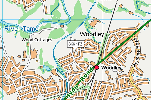 SK6 1PZ map - OS VectorMap District (Ordnance Survey) SK6 1PZ map - OS VectorMap District (Ordnance Survey)