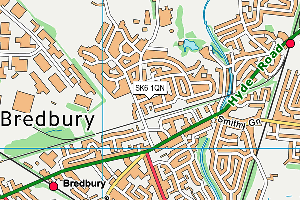SK6 1QN map - OS VectorMap District (Ordnance Survey)