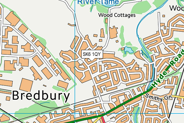 SK6 1QY map - OS VectorMap District (Ordnance Survey)