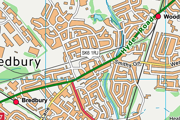 SK6 1RJ map - OS VectorMap District (Ordnance Survey) SK6 1RJ map - OS VectorMap District (Ordnance Survey)