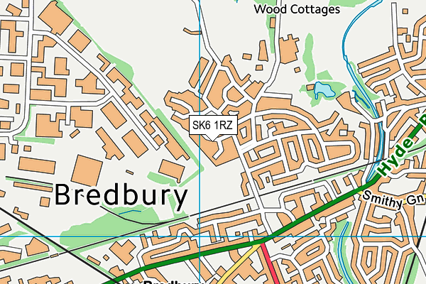 SK6 1RZ map - OS VectorMap District (Ordnance Survey) SK6 1RZ map - OS VectorMap District (Ordnance Survey)