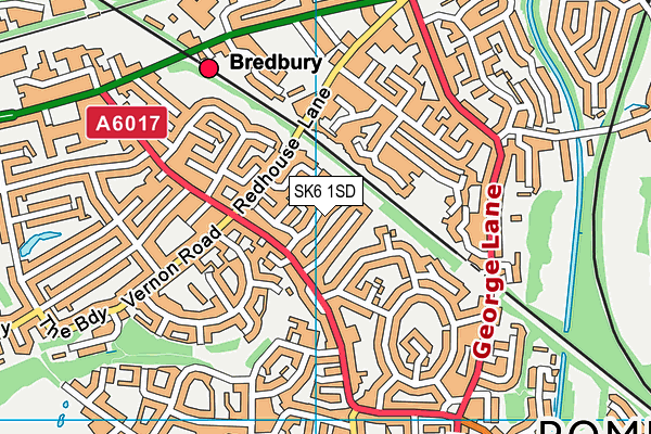 SK6 1SD map - OS VectorMap District (Ordnance Survey)