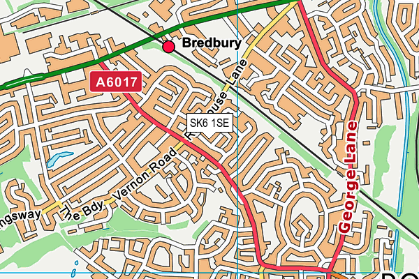 SK6 1SE map - OS VectorMap District (Ordnance Survey) SK6 1SE map - OS VectorMap District (Ordnance Survey)