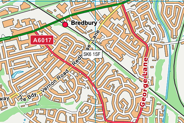 SK6 1SF map - OS VectorMap District (Ordnance Survey) SK6 1SF map - OS VectorMap District (Ordnance Survey)