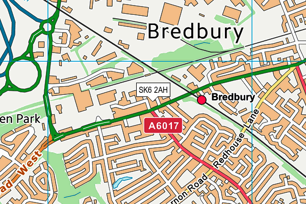SK6 2AH map - OS VectorMap District (Ordnance Survey)