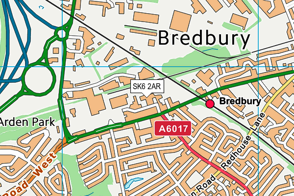 SK6 2AR map - OS VectorMap District (Ordnance Survey) SK6 2AR map - OS VectorMap District (Ordnance Survey)