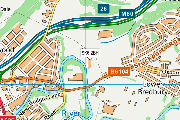 SK6 2BH map - OS VectorMap District (Ordnance Survey) SK6 2BH map - OS VectorMap District (Ordnance Survey)