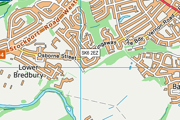 SK6 2EZ map - OS VectorMap District (Ordnance Survey) SK6 2EZ map - OS VectorMap District (Ordnance Survey)