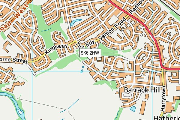 SK6 2HW map - OS VectorMap District (Ordnance Survey) SK6 2HW map - OS VectorMap District (Ordnance Survey)