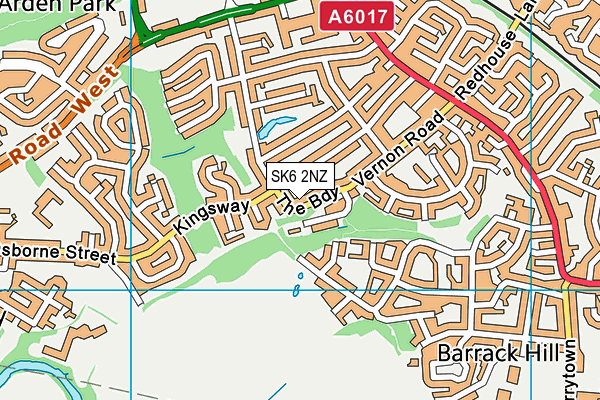 SK6 2NZ map - OS VectorMap District (Ordnance Survey) SK6 2NZ map - OS VectorMap District (Ordnance Survey)