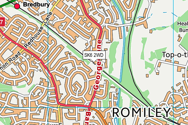 SK6 2WD map - OS VectorMap District (Ordnance Survey) SK6 2WD map - OS VectorMap District (Ordnance Survey)