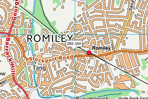 SK6 3AH map - OS VectorMap District (Ordnance Survey)