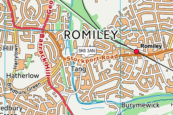 SK6 3AN map - OS VectorMap District (Ordnance Survey)