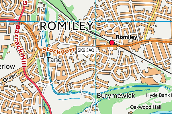 SK6 3AQ map - OS VectorMap District (Ordnance Survey)