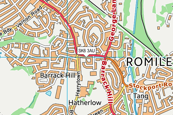 SK6 3AU map - OS VectorMap District (Ordnance Survey) SK6 3AU map - OS VectorMap District (Ordnance Survey)