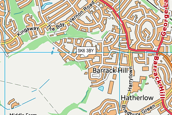 SK6 3BY map - OS VectorMap District (Ordnance Survey) SK6 3BY map - OS VectorMap District (Ordnance Survey)