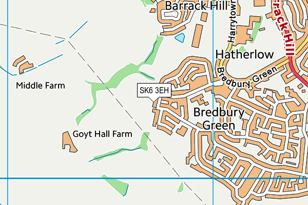 SK6 3EH map - OS VectorMap District (Ordnance Survey)