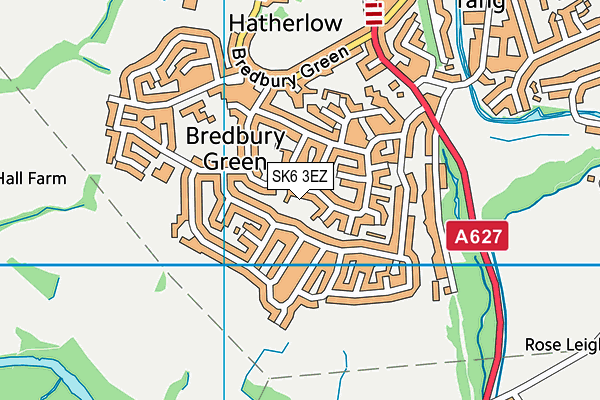 SK6 3EZ map - OS VectorMap District (Ordnance Survey) SK6 3EZ map - OS VectorMap District (Ordnance Survey)