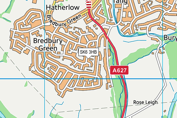 SK6 3HB map - OS VectorMap District (Ordnance Survey)