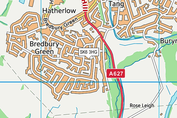 SK6 3HG map - OS VectorMap District (Ordnance Survey)