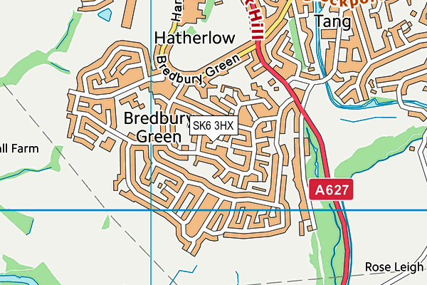 SK6 3HX map - OS VectorMap District (Ordnance Survey)