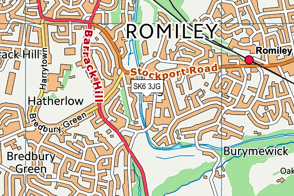 SK6 3JG map - OS VectorMap District (Ordnance Survey)