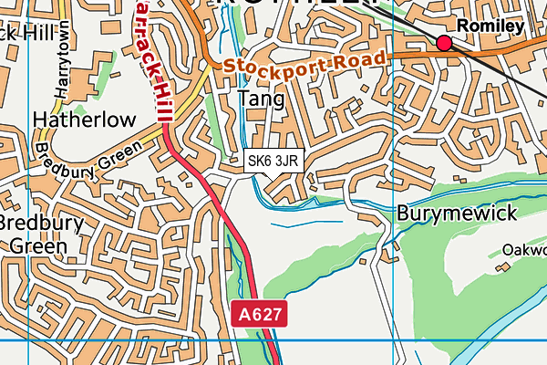 SK6 3JR map - OS VectorMap District (Ordnance Survey) SK6 3JR map - OS VectorMap District (Ordnance Survey)