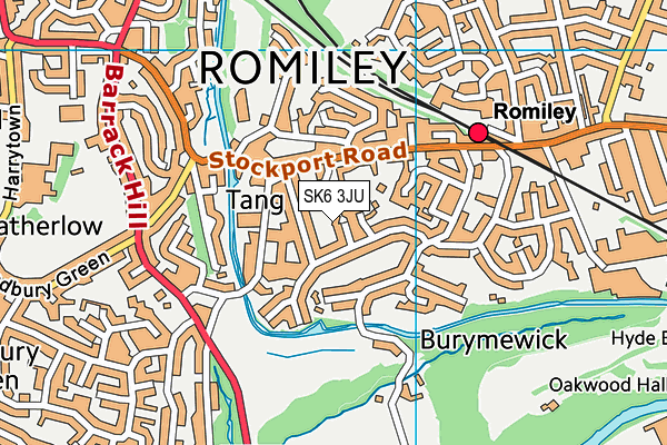 SK6 3JU map - OS VectorMap District (Ordnance Survey)