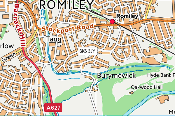 SK6 3JY map - OS VectorMap District (Ordnance Survey)