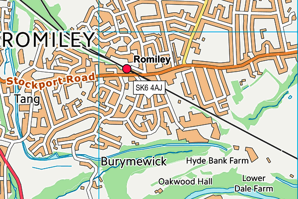 SK6 4AJ map - OS VectorMap District (Ordnance Survey) SK6 4AJ map - OS VectorMap District (Ordnance Survey)