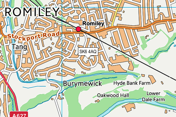 SK6 4AQ map - OS VectorMap District (Ordnance Survey)