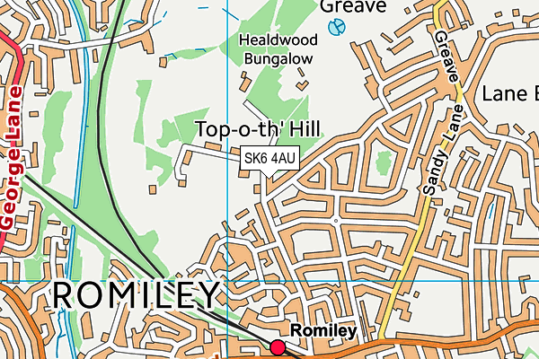 SK6 4AU map - OS VectorMap District (Ordnance Survey)