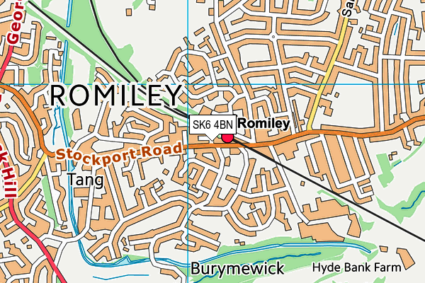 SK6 4BN map - OS VectorMap District (Ordnance Survey)